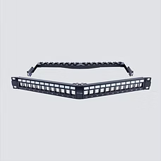 ABP1U-24P 24-Port 1U Angled Blank Patch Panel W/Rear Cable Management Bar