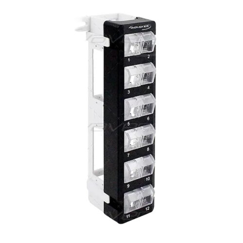 12-Port ROTATABLE Modules, Blank Patch Panel, Wall Mount