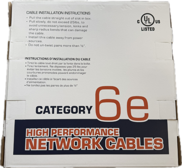 PSI Data - Cat6e 4pr/23AWG Sol Splineless 550MHz CMR/FT4 1000' Box - Purple