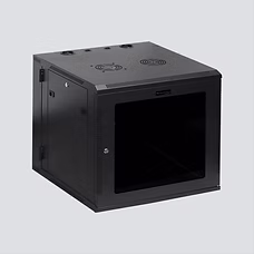 Wavenet 12U Wall-Mount Cabinet, 23.6 x 23.6 x 25.2 in., Steel, Tempered Glass Reversible Door, 1 Fan Pre-Installed - CBTF-WM12U