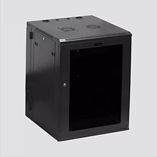 Wavenet 18U Wall-Mount Cabinet, 23.6 x 23.6 x 35.6 in., Steel, Tempered Glass Reversible Door, 1 Fan Pre-Installed - CBTF-WM18U-1032