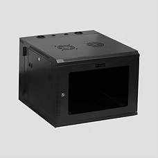 Wavenet 9U Wall-Mount Cabinet, 23.6 x 23.6 x 19.8 in., Steel, Tempered Glass Reversible Door, 1 Fan Pre-Installed - CBTF-WM9U