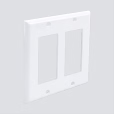 Decora Wall Plate, Double-Gang Ivory