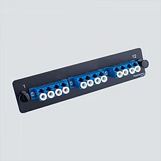 Fiber Adapter Panel, 12-Port, Duplex, LC, SM, OS2, Blue