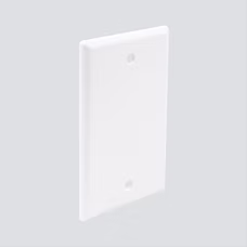 Single Gang, Flush Style, Blank Faceplate Ivory