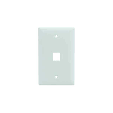 FP01PXX-S 1-Port Single Gang, Flush Style, Faceplate Ivory