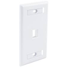FPW1PXX-S 1-Port Single Gang, Flush Style, Faceplate, W/Window Labels Ivory