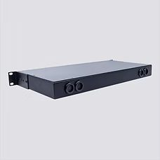 3-Panel, Fiber Optic Rack Mount Enclosure, 1U, 19" X 8.50", W/Two Splice Trays & Cable Slack SPOOLS