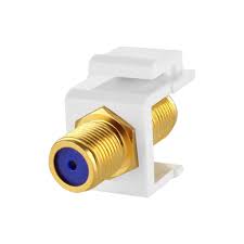 Snap-in, F-Type Gold Plated 3GHZ, F/F Keystone Insert Modules, Ivory