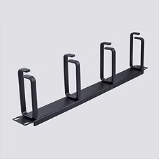 Metal Four Rings Horizontal Cable Manager, Single-Sided, 1U