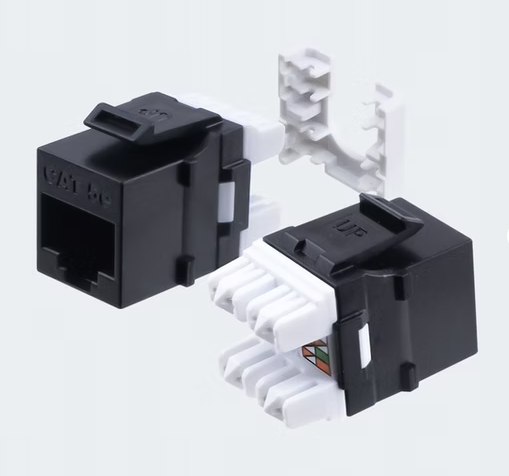 CAT5E, HDJ-Series, UTP, 110-Type, 8P8C (RJ-45), Keystone Jack T568A/B - Black 25-Pack