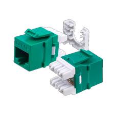 CAT5E, HDJ-Series, UTP, 110-Type, 8P8C (RJ-45), Keystone Jack T568A/B - Green 25-Pack