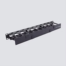 Horizontal High-Density, Single-Sided Cable Manager, Dual Hinge, 1U