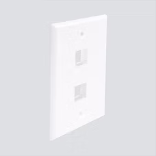 OSWP02XX 2-Port, Oversized Faceplate, Single Gang, Plastic White