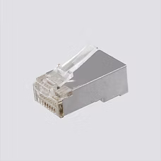 RJ45-CAT5FTP-100PK RJ-45, CAT5E Shielded (FTP), MOUDALR Plugs, W/Loading Bar, 50U, 100-Pack