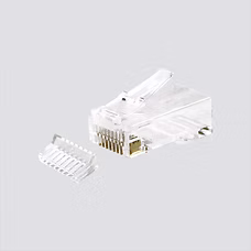 RJ45-CAT5UTP50U-100PK RJ-45, CAT5E, MOUDALR Plugs, W/Loading Bar, 50U, 100-Pack