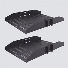 Rack Shelf, 25" Deep Double-Sided Vented, 2U, Single Pack