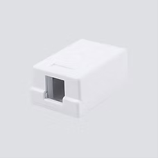SMB-1XX 1-Port Surface Mount Box W/Cover & Base, Adhesive Strip & Mounting Screws Ivory
