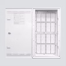 30" Plastic Enclosure, Empty, W/Hinged Door, Trim Ring & Door Lock, Single Pack