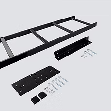 Wavenet 5 ft. Ladder Rack Rack-to-Wall Kit, Cable Runway, Wall Angle, Relay Rack Bracket, 2 End Caps, 6 J-Bolts - WL-R1205-KIT