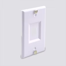 WPP01WH 1-Port, Telephone Wall Plate, Single Gang, Plastic, White