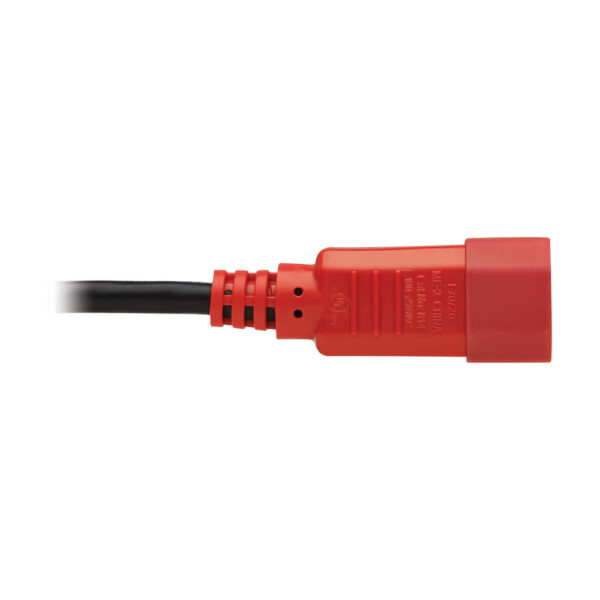 a0002d1a042f7f718d40dc2523000a1f Tripp Lite series PDU Power Cord, C13 to C14 - 10A, 250V, 18 AWG, 4 ft. (1.22 m), Red