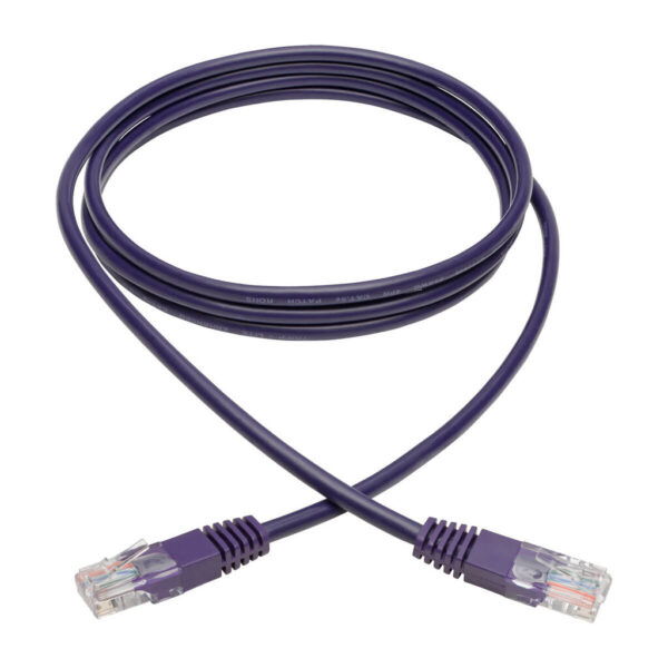 Tripp Lite series Cat5e 350 MHz Molded (UTP) Ethernet Cable (RJ45 M/M), PoE - Purple, 6 ft. (1.83 m)