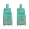 Tripp Lite series Cat6a 10G Snagless Molded Slim UTP Ethernet Cable (RJ45 M/M), PoE, Aqua, 15 ft. (4.6 m)