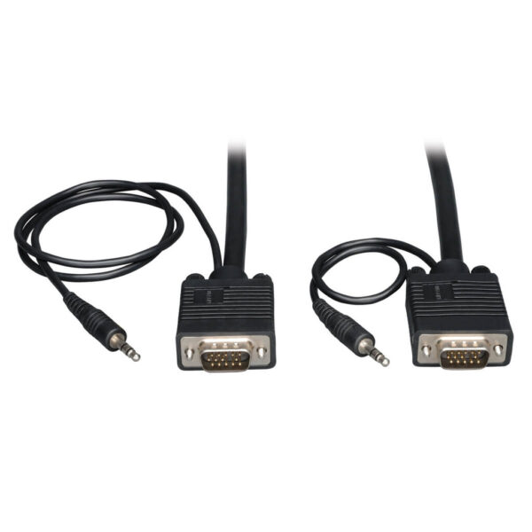 Tripp Lite series VGA High-Resolution RGB Coaxial Cable with Audio (HD15 and 3.5mm M/M) 6 ft. (1.83 m)