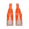 Tripp Lite series Cat6 Gigabit Snagless Molded (UTP) Ethernet Cable (RJ45 M/M), PoE, Orange, 1 ft. (0.31 m)