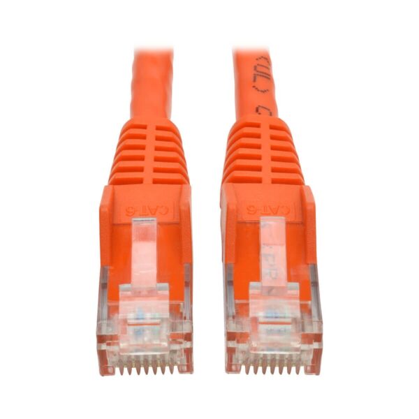 a042b44ea1b6f2b74c310ad263d3e01d Tripp Lite series Cat6 Gigabit Snagless Molded (UTP) Ethernet Cable (RJ45 M/M), PoE, Orange, 15 ft. (4.57 m)