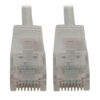 a052cbd94dafba24d5d29809383ccc42 Tripp Lite series Cat6a 10G Snagless Molded Slim UTP Ethernet Cable (RJ45 M/M), PoE, White, 1 ft. (0.3 m)