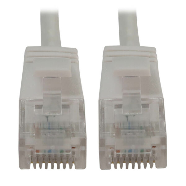 a052cbd94dafba24d5d29809383ccc42 Tripp Lite series Cat6a 10G Snagless Molded Slim UTP Ethernet Cable (RJ45 M/M), PoE, White, 1 ft. (0.3 m)
