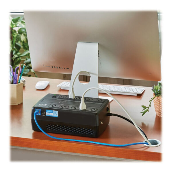 Tripp Lite 750VA 450W 120V Line-Interactive Cloud-Connected UPS, 12 5-15R Outlets (6 Surge-Only), 5-15P Plug, Desktop - AVR750UNC