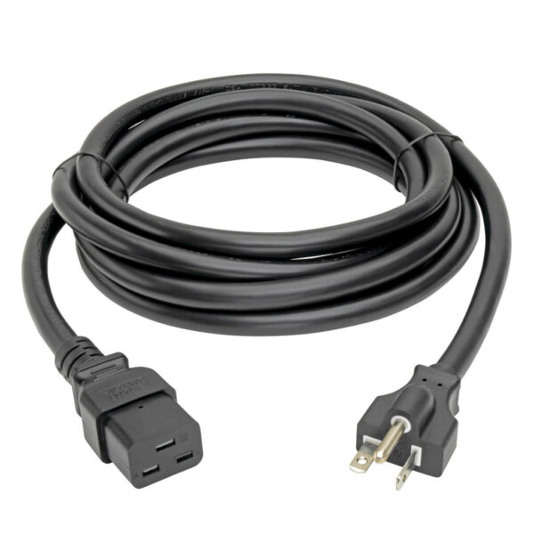 a08d076fdff0ff92c716f4789e88c204 Tripp Lite series Power Cord, C19 to NEMA 5-20P - Heavy-Duty, 20A, 125V, 12 AWG, 10 ft. (3.05 m), Black