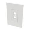 a0d1d17e1d6e4939170237ace4a7e8f4 Tripp Lite series 2-Port Keystone Single-Gang Faceplate, White, TAA