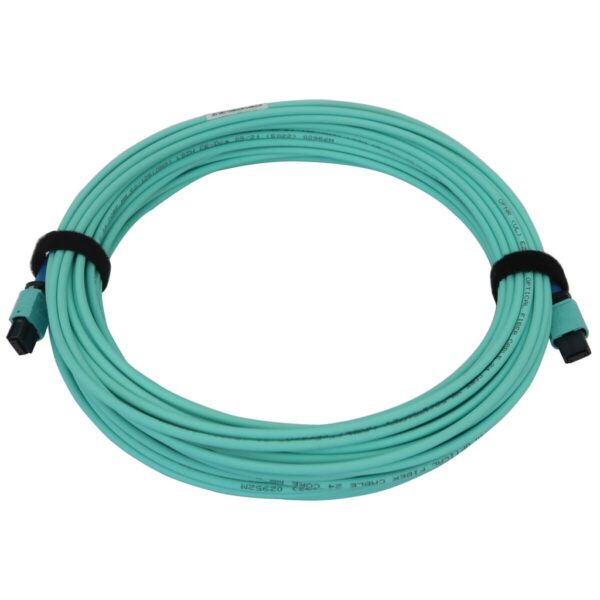 a1054f9a8f327825e925db87536ac286 Tripp Lite series 40/100/400G Multimode 50/125 OM3 Fiber Optic Cable (24F MTP/MPO-PC F/F), LSZH, Aqua, 15 m (49.2 ft.)