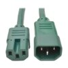 Tripp Lite series Power Cord C14 to C15 - Heavy-Duty, 15A, 250V, 14 AWG, 6 ft. (1.83 m), Green