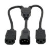 a155abdb29994810b7bd07c058a812d7 Tripp Lite series Power Cord Splitter, C14 to 2xC13 PDU Style - 10A, 250V, 18 AWG, 18-in. (45.72 cm), Black