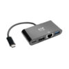 a156cf0a3e89e4bd6fbed1f5461b5f0d Tripp Lite series USB-C Multiport Adapter - 4K HDMI, USB 3.x (5Gbps) Hub Port, GbE, 60W PD Charging, HDCP, Black