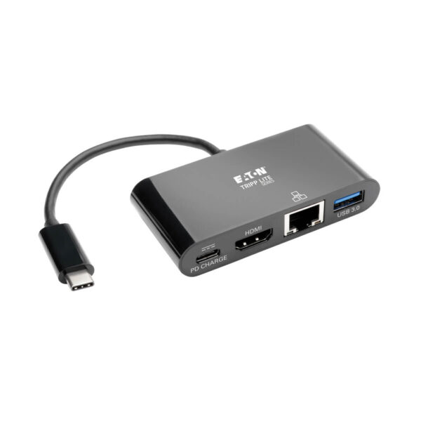 a156cf0a3e89e4bd6fbed1f5461b5f0d Tripp Lite series USB-C Multiport Adapter - 4K HDMI, USB 3.x (5Gbps) Hub Port, GbE, 60W PD Charging, HDCP, Black