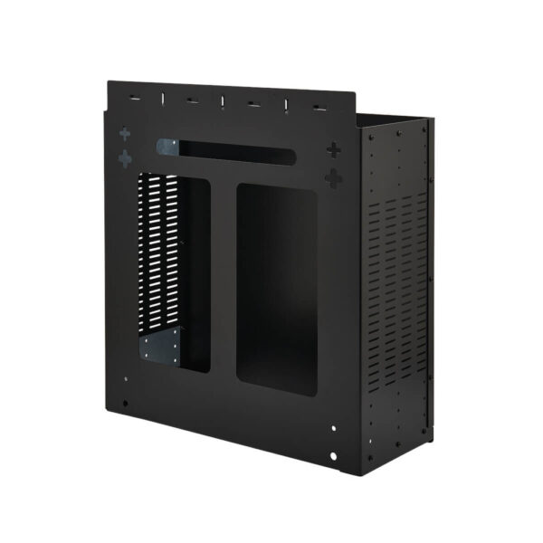 Tripp Lite series SmartRack 4U Low-Profile Vertical-Mount Vented Wall-Mount Mini Rack Enclosure, Black