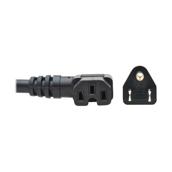 a2235300ae69cffd0eb02bbe2c277b3a Tripp Lite series Power Cord, NEMA 5-15P to Right-Angle C15 - Heavy-Duty, 15A, 125V, 14 AWG, 8 ft. (2.43 m), Black