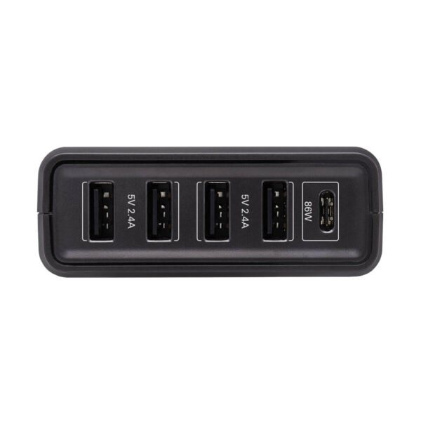 Tripp Lite series USB-IF Certified Multi-Device USB Charger, 110W Total, 1x USB-C PD 3.0 PD port (86W) and 4x USB-A Auto-sensing ports