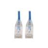 a249d1f2fe977ffc5e5141923cdfd882 Tripp Lite series Cat6 Gigabit Snagless Slim UTP Ethernet Cable (RJ45 M/M), PoE, Blue, 7 ft. (2.13 m)