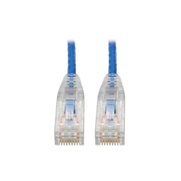 a249d1f2fe977ffc5e5141923cdfd882 Tripp Lite series Cat6 Gigabit Snagless Slim UTP Ethernet Cable (RJ45 M/M), PoE, Blue, 7 ft. (2.13 m)
