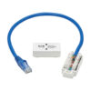 a252e454a296bfdb754d70c6d7cde5c2 Tripp Lite series Cat6a Keystone Jack Cable Assembly - Shielded, PoE+, RJ45 M/F, 18-in. (45.72 cm), Blue, TAA