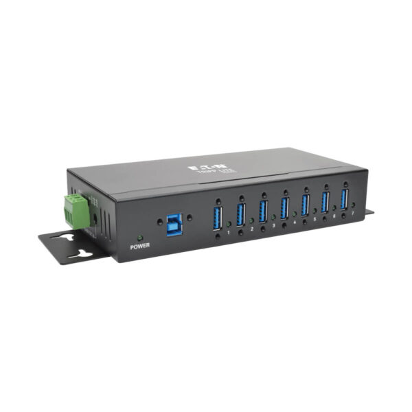 Tripp Lite series 7-Port Industrial-Grade USB 3.x (5Gbps) Hub - 20 kV ESD Immunity, Metal Housing, Mountable