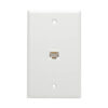 Tripp Lite series Cat6a Straight-Through Modular In-Line Snap-In Coupler with 90-Degree Down-Angled Port, White (RJ45 F/F), TAA