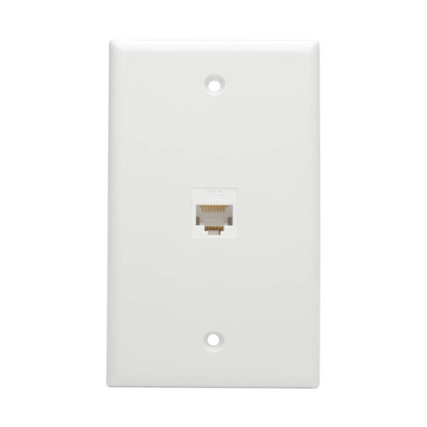 Tripp Lite series Cat6a Straight-Through Modular In-Line Snap-In Coupler with 90-Degree Down-Angled Port, White (RJ45 F/F), TAA